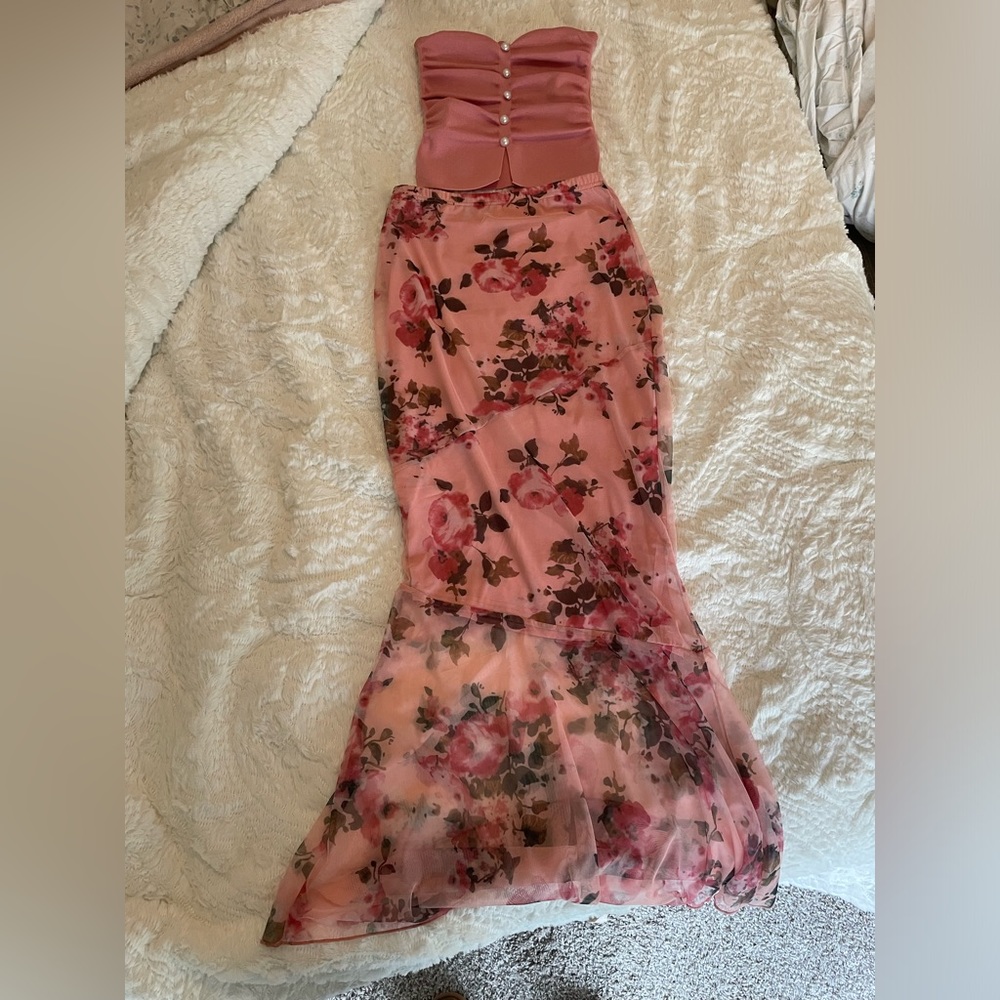 Cider tube top and mermaid skirt set